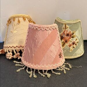 Vintage Victorian French style Decorative nightlight lamp shades set of 3